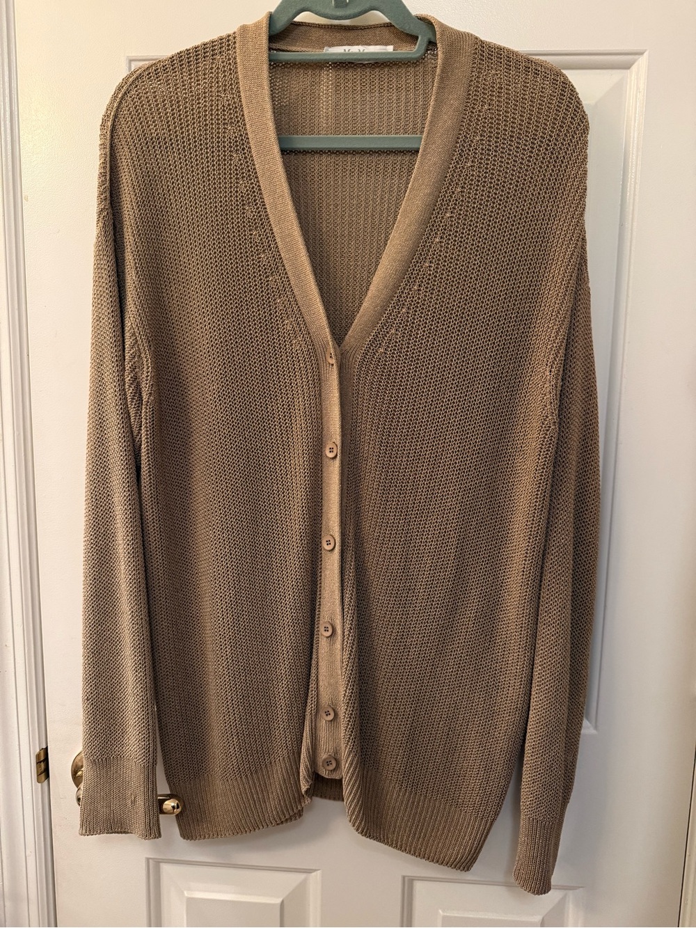 Light Brown Knit Button-Up Cardigan Max Mara Leisure